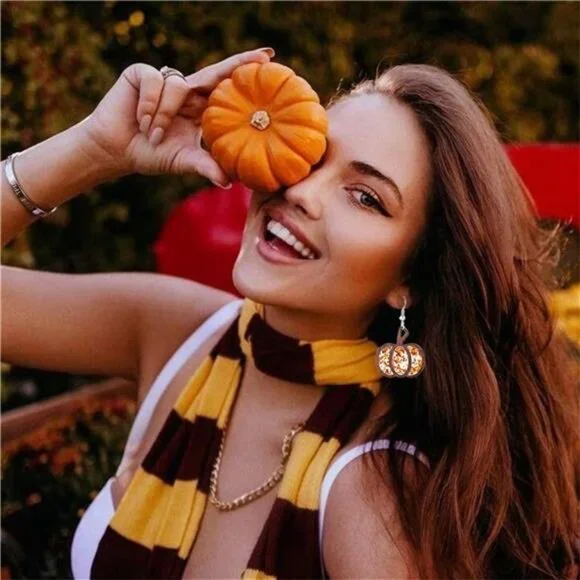 Pumpkin Earrings - Picture 2 of 7